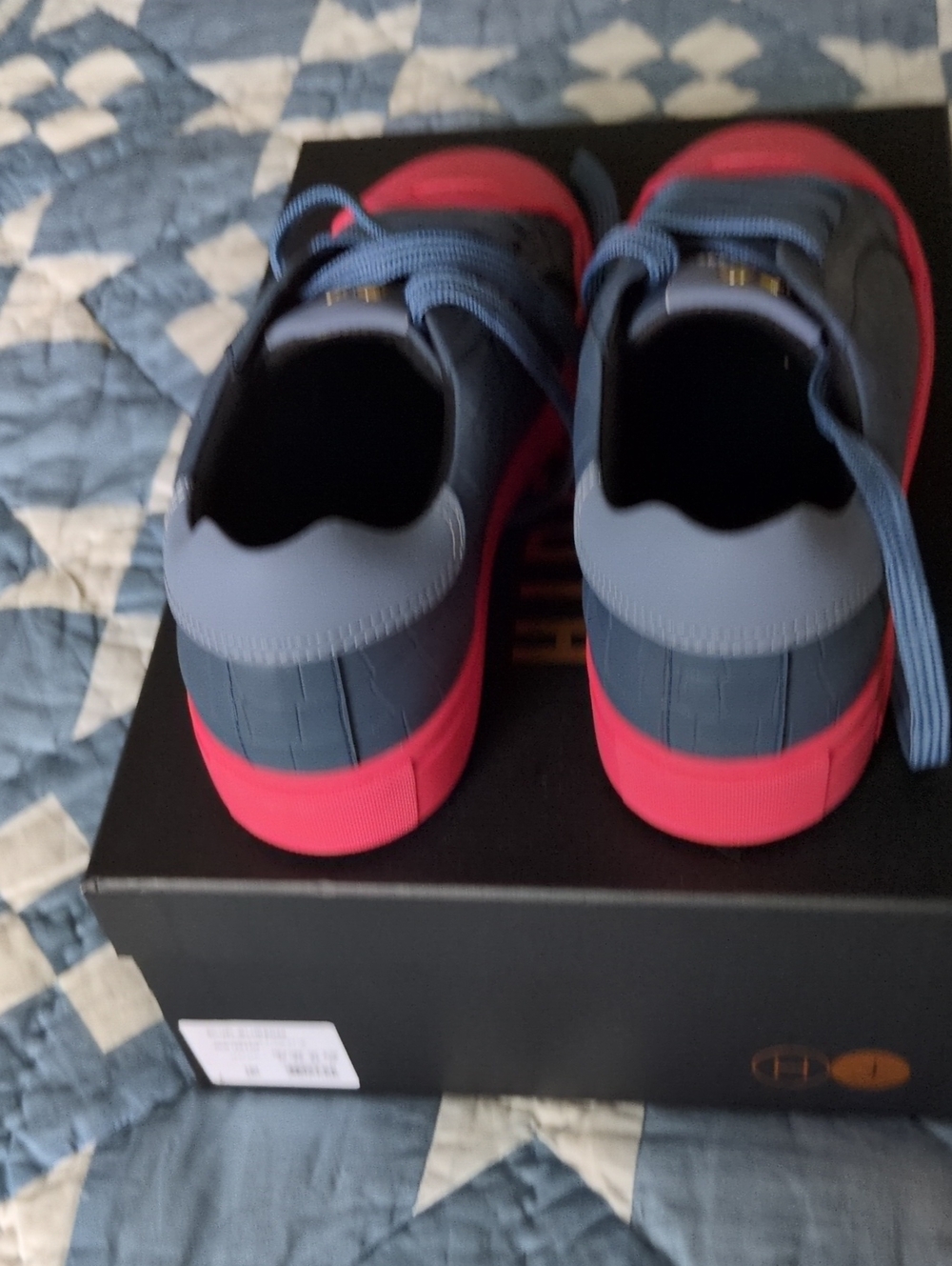 NWT Ladies Casual Sneakers Blue& Red